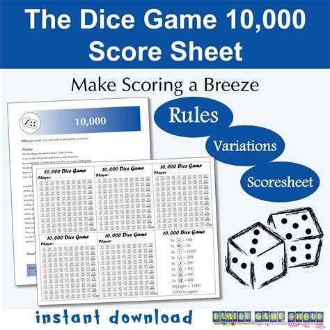 how to play 10000 dice game|easy dice game instructions.